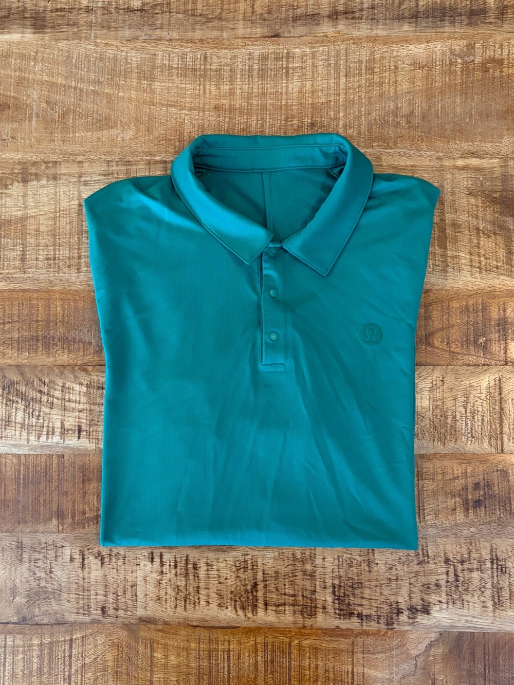 Lululemon Logo Sport Snap Front Short Sleeve Performance Polo